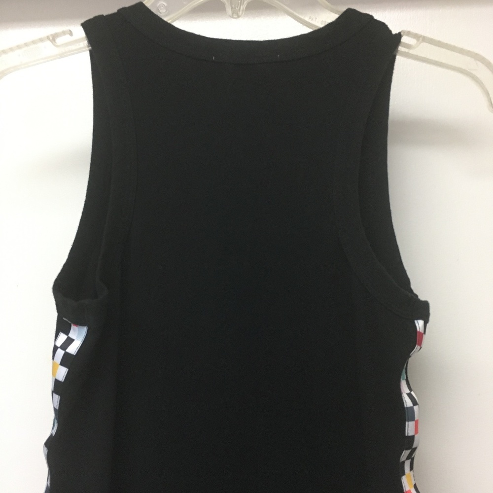VANS Black Checkered Side Sleeveless Midi Tank Dress - Picture 11 of 14